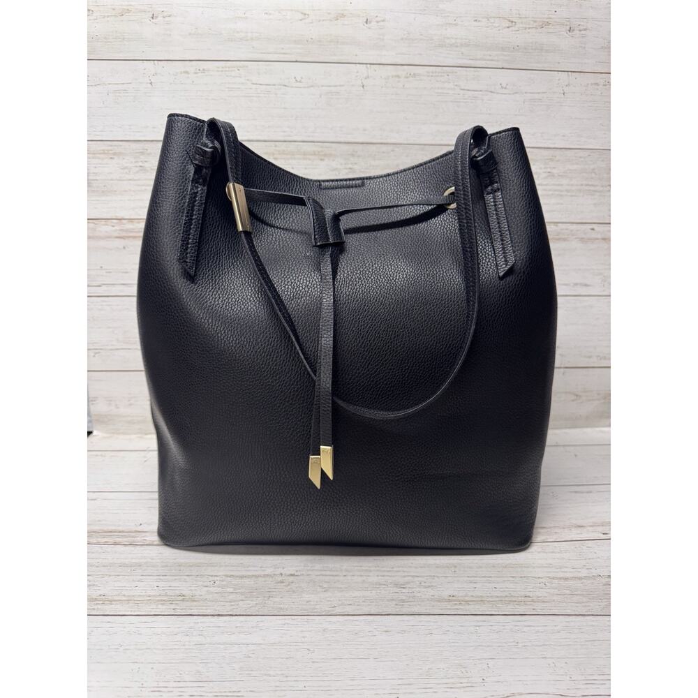 FOLEY+CORINA 2 PC BEAUTIFUL LEATHER DRAWSTRING BAG+POUCH